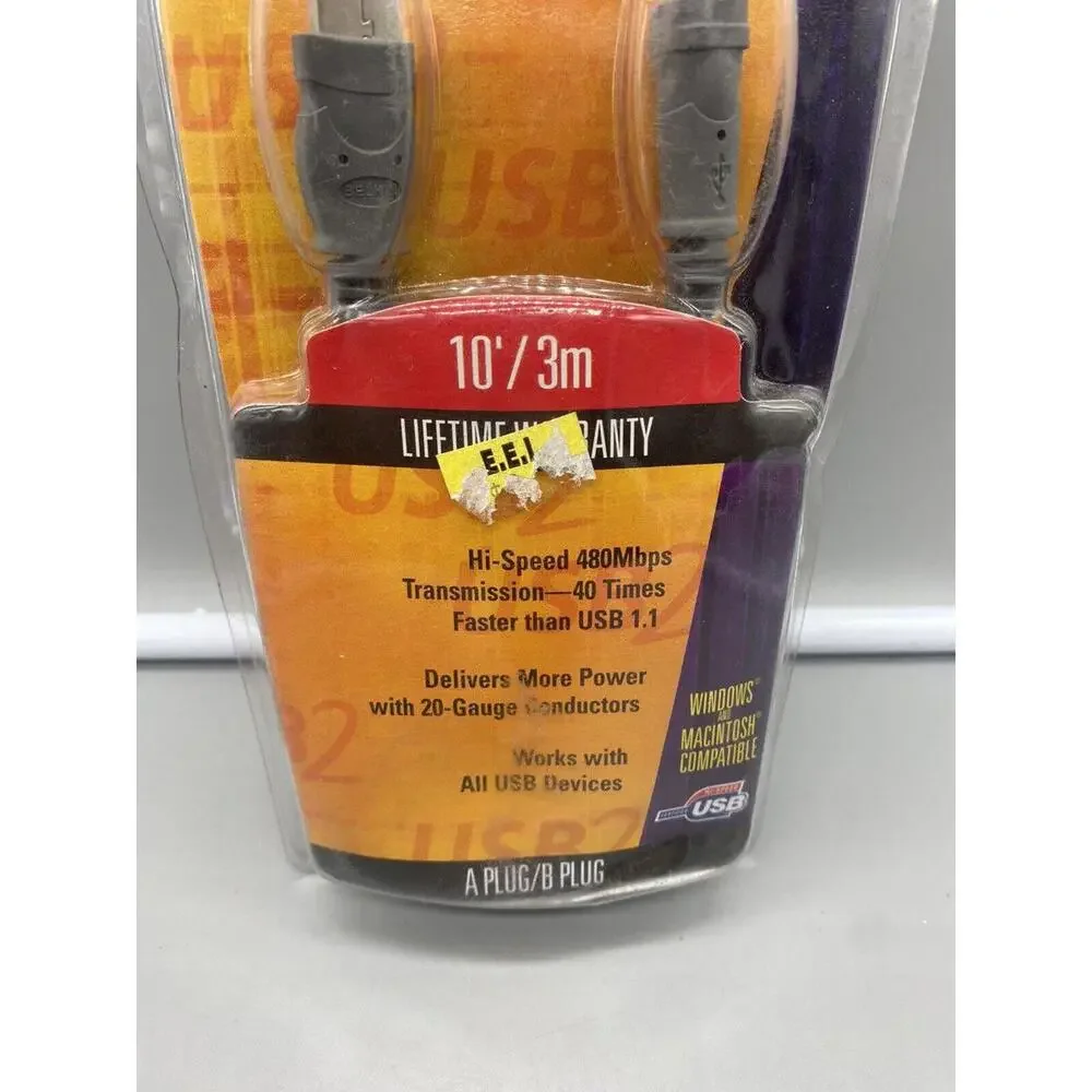 Belkin USB2 High Speed Cable New, Unopened 10'/3m